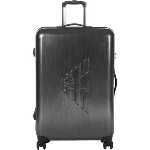 Luxury 4-Wheel Suitcase , male, Sizes: ONE SIZE - Emporio Armani - Modalova