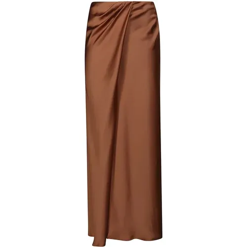 Long Satin Skirt Conversion , female, Sizes: S, M - pinko - Modalova