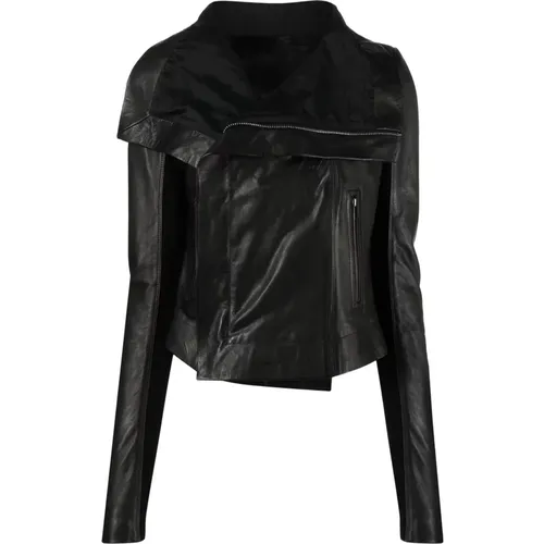 Leather biker jacket , female, Sizes: M - Rick Owens - Modalova