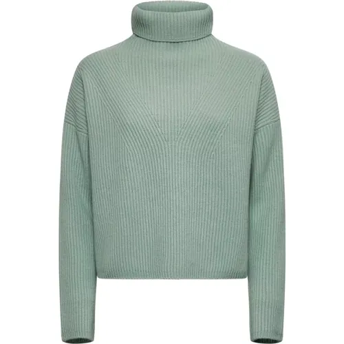 Jade Ribbed Turtleneck Sweater , female, Sizes: L, M, S - Max Mara Studio - Modalova