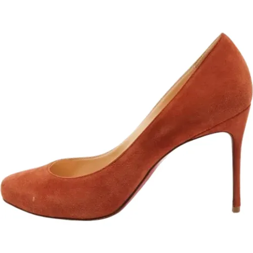 Pre-owned Suede heels , female, Sizes: 5 UK - Christian Louboutin Pre-owned - Modalova