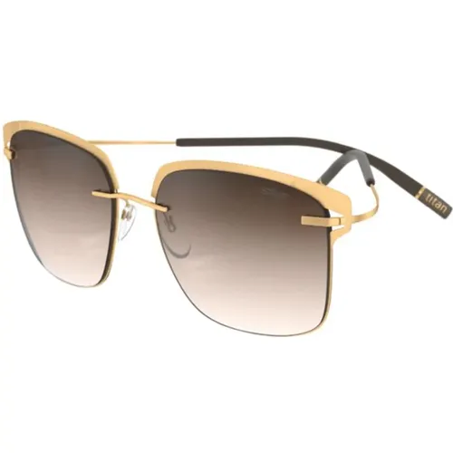 Gold/ Accent Shades Sunglasses , male, Sizes: ONE SIZE - Silhouette - Modalova