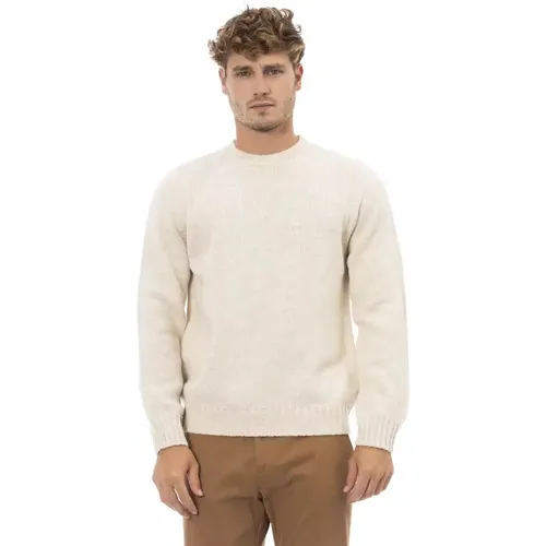 Alpaca Leather Sweater , male, Sizes: L, XL - Alpha Studio - Modalova