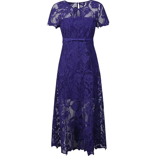 Elegant Lace Midi Dress , female, Sizes: 2XS, XS - Self Portrait - Modalova