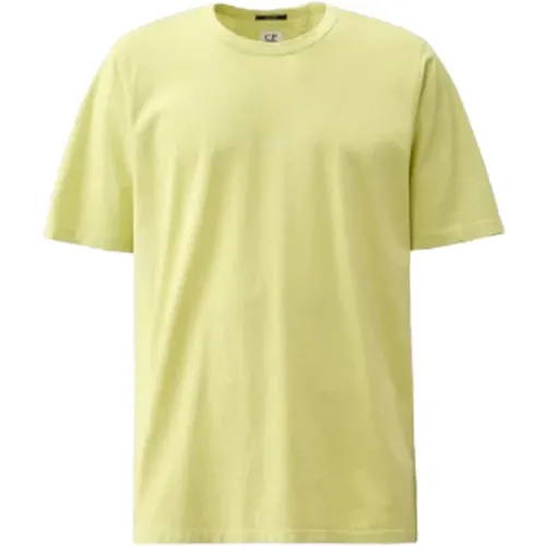 Resist Dyed Logo T-shirt in White , male, Sizes: L, 3XL, 2XL - C.P. Company - Modalova