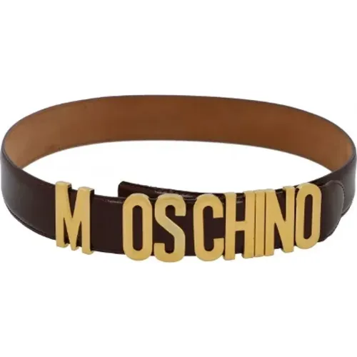 Pre-owned Leather belts , female, Sizes: ONE SIZE - Moschino Pre-Owned - Modalova