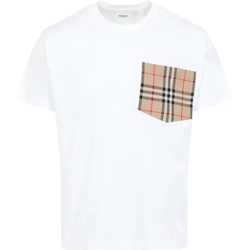 Weiße T-Shirts Polos für Frauen , Damen, Größe: M - Burberry - Modalova