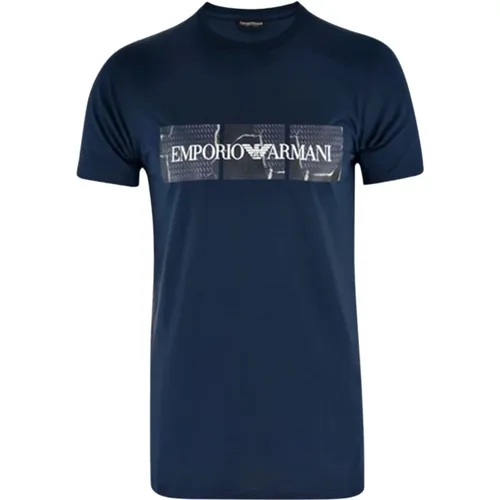 Front Print Cotton Shirt , male, Sizes: XL - Emporio Armani - Modalova