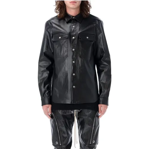 Leather Jacket , male, Sizes: XL - Rick Owens - Modalova