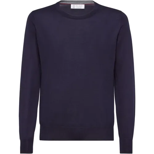 Sweaters - Girocollo M/L , male, Sizes: L, XL, S, 3XL, 2XL - BRUNELLO CUCINELLI - Modalova