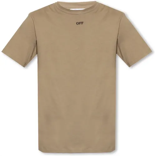 T-Shirt mit Logo , Herren, Größe: 2XL - Off White - Modalova