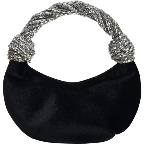 Diamond Velvet Handbag , female, Sizes: ONE SIZE - Hibourama - Modalova