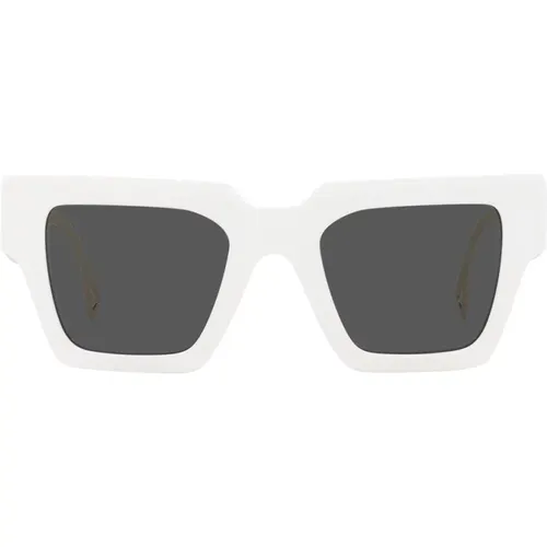 Square Sunglasses with Dark Grey Lens and Frame , unisex, Sizes: 50 MM - Versace - Modalova