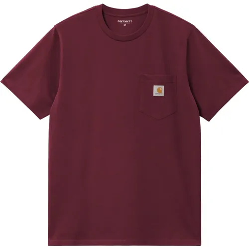 T-Shirt mit Tasche und Logo , Herren, Größe: S - Carhartt WIP - Modalova