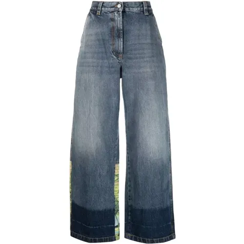 Sunrise Panelled Wide-Leg Jeans , female, Sizes: W25 - Palm Angels - Modalova