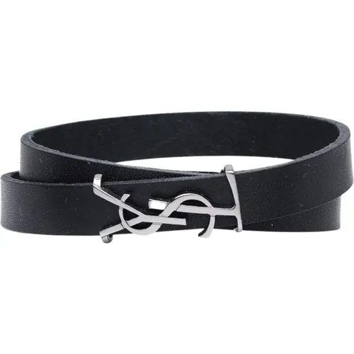 Opium Lederarmband , unisex, Größe: M - Saint Laurent - Modalova