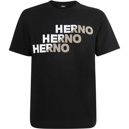 Short-Sleeved T-shirt , male, Sizes: S - Herno - Modalova
