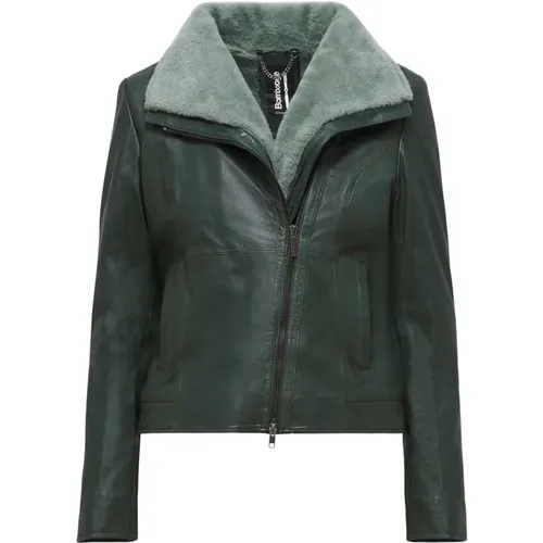 Anki Leather Jacket , female, Sizes: M, XL, S - BomBoogie - Modalova