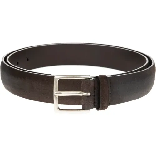 Suede Pointed Belt , male, Sizes: 100 CM, 105 CM - Orciani - Modalova