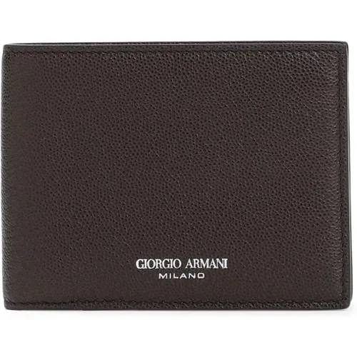 Luxurious Leather Wallet , male, Sizes: ONE SIZE - Giorgio Armani - Modalova