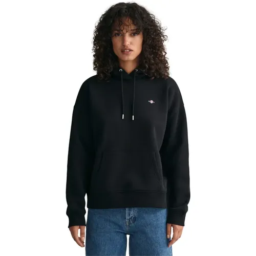 Shield Hoodie , Damen, Größe: L - Gant - Modalova