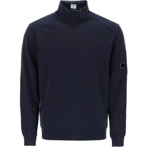 Leichtes Quarter-Zip Sweatshirt , Herren, Größe: L - C.P. Company - Modalova