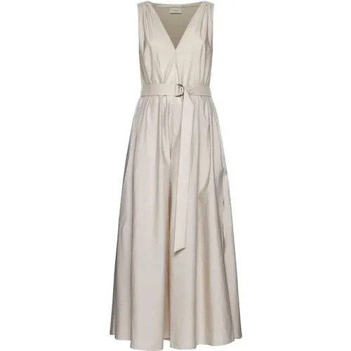 Bead Embellished V-Neck Dress , female, Sizes: L - BRUNELLO CUCINELLI - Modalova