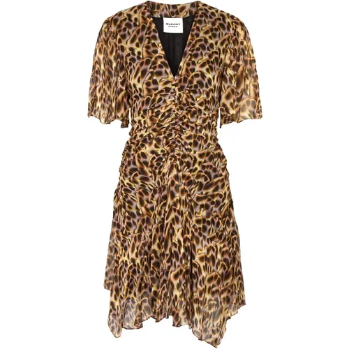 Vivienne Dress with Flounce Sleeves , female, Sizes: XL, L, XS - Isabel Marant Étoile - Modalova