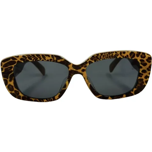 Leopard Print Butterfly Sunglasses , female, Sizes: ONE SIZE - Celine - Modalova