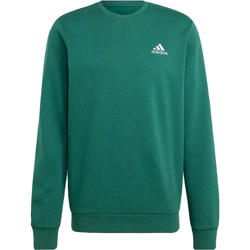 Grüner Herrenpullover mit Logo-Stickerei , Herren, Größe: XL - Adidas - Modalova