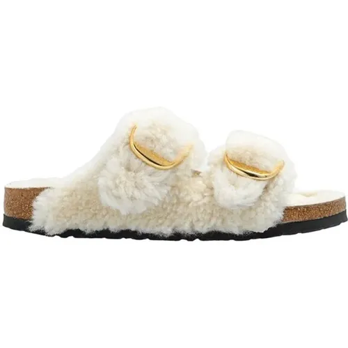 Arizona Big Buckle Shearling Sandals , female, Sizes: 5 UK, 4 UK, 8 UK - Birkenstock - Modalova