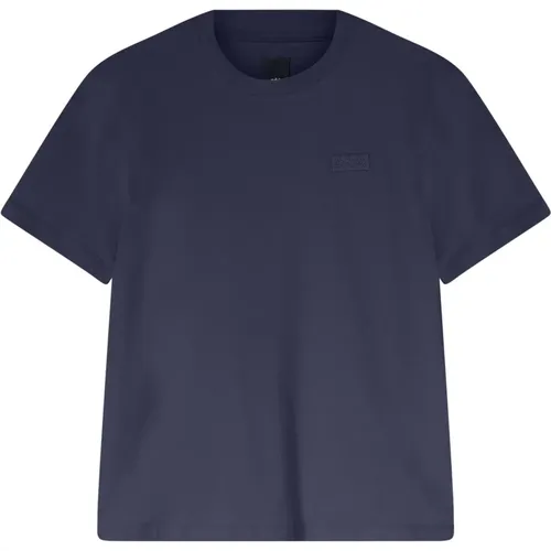 Basic Baumwoll T-Shirt mit Rundhalsausschnitt , Damen, Größe: M - add - Modalova