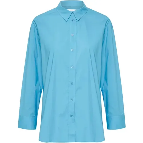 Oversized Cotton Shirt , female, Sizes: L - Part Two - Modalova