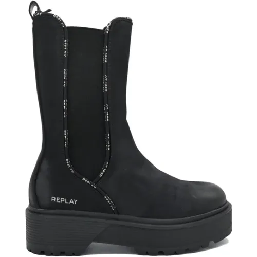 Schwarze Tape Stiefel Replay - Replay - Modalova