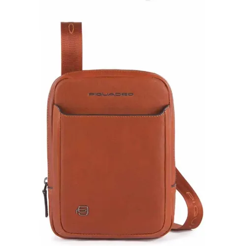 Orange Shoulder Bag Aw20 , male, Sizes: ONE SIZE - Piquadro - Modalova