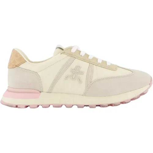 Beige/Rose Low D Sneaker , female, Sizes: 3 UK - Premiata - Modalova