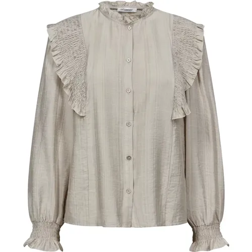 Smock Frill Shirt , female, Sizes: L, M - Co'Couture - Modalova