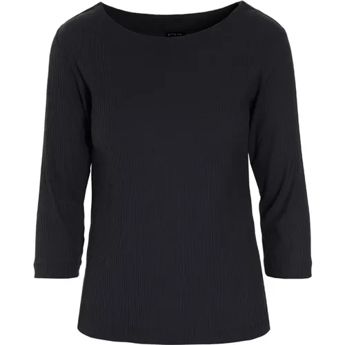 Globe Rib Bluse Schwarz , Damen, Größe: M - Bitte Kai Rand - Modalova