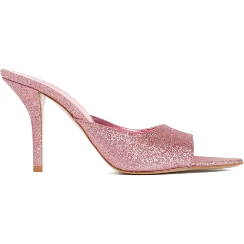 Dunkelrosa Glitter Mules , Damen, Größe: 36 EU - Gia Borghini - Modalova