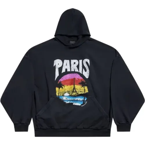 Paris Tropical Baumwoll-Hoodie - Balenciaga - Modalova