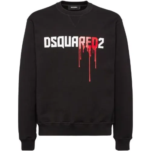 Logo-Print-Sweatshirt , Herren, Größe: L - Dsquared2 - Modalova