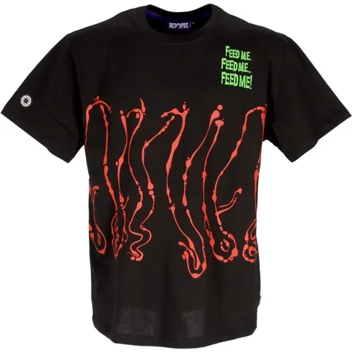 Schwarzes Dripper Tee Kurzarm T-Shirt - Octopus - Modalova