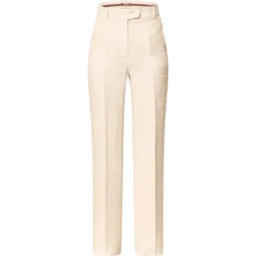 Alcano Linen Pants , female, Sizes: S - Max Mara Studio - Modalova