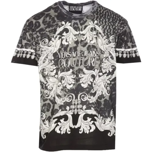 Herren Schwarze T-Shirts & Polos , Herren, Größe: M - Versace Jeans Couture - Modalova