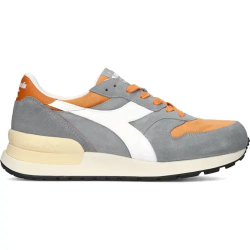 Herren Low Sneakers Grau/Weiß/Orange , Herren, Größe: 46 EU - Diadora - Modalova