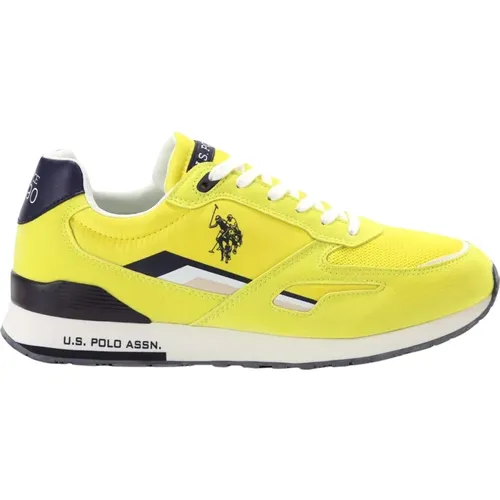Gelbe Print Slip-On Sneakers , Herren, Größe: 42 EU - U.s. Polo Assn. - Modalova