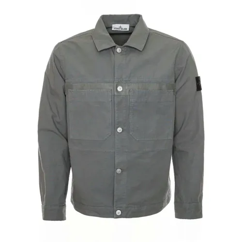 Kentkragen Overshirt , Herren, Größe: M - Stone Island - Modalova