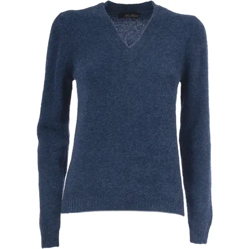 Virgin Wool Sweater with V-Neck , female, Sizes: L, S, M, XS - Gran Sasso - Modalova