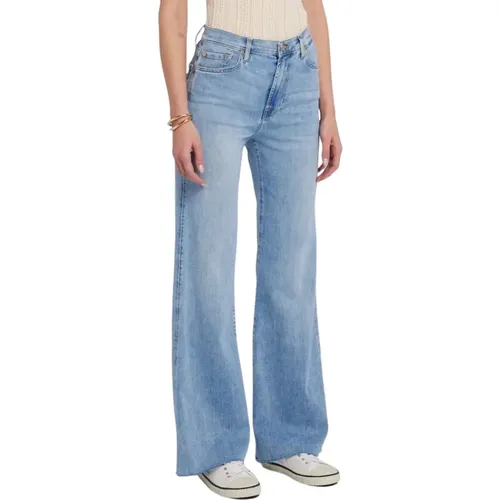 Modern Dojo Tailorless Morning Sky Jeans , female, Sizes: W29, W28, W24, W25 - 7 For All Mankind - Modalova