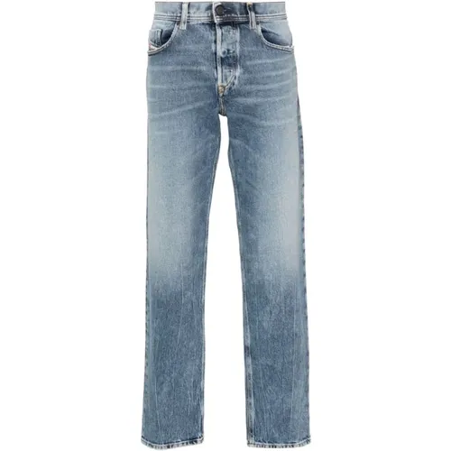 Blaue Gewaschene Denim-Jeans , Herren, Größe: W31 - Diesel - Modalova